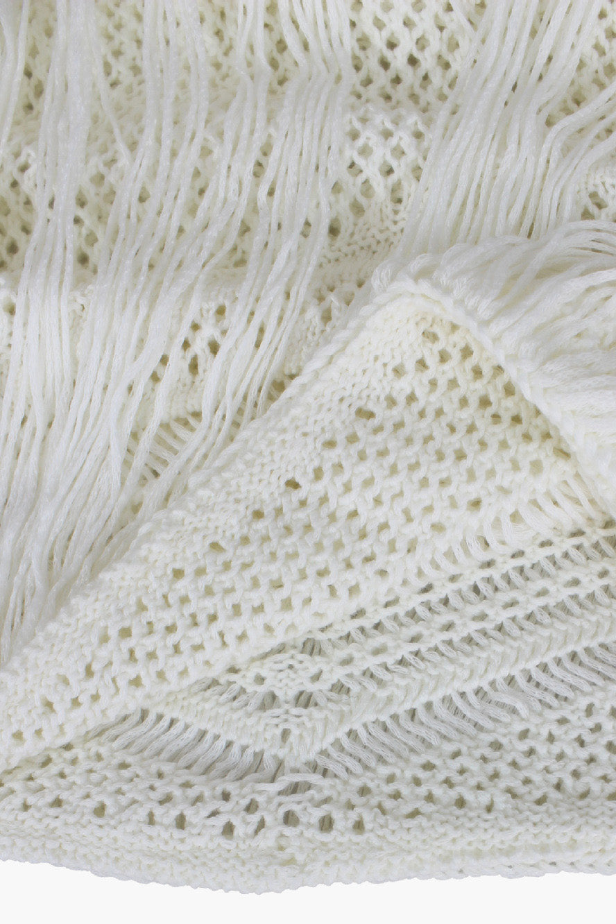 Strapless Crochet Fringe Maxi Dress Lavish Daily