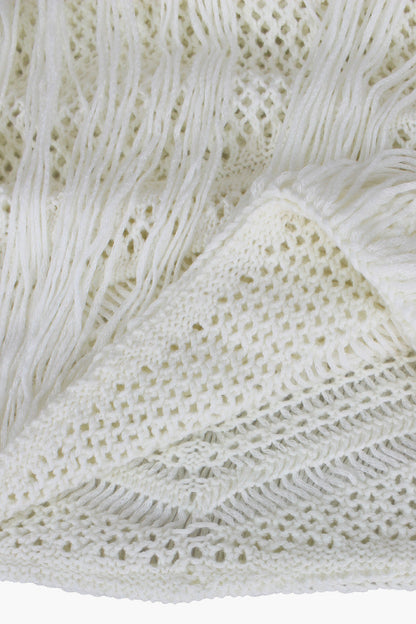 Strapless Crochet Fringe Maxi Dress Lavish Daily