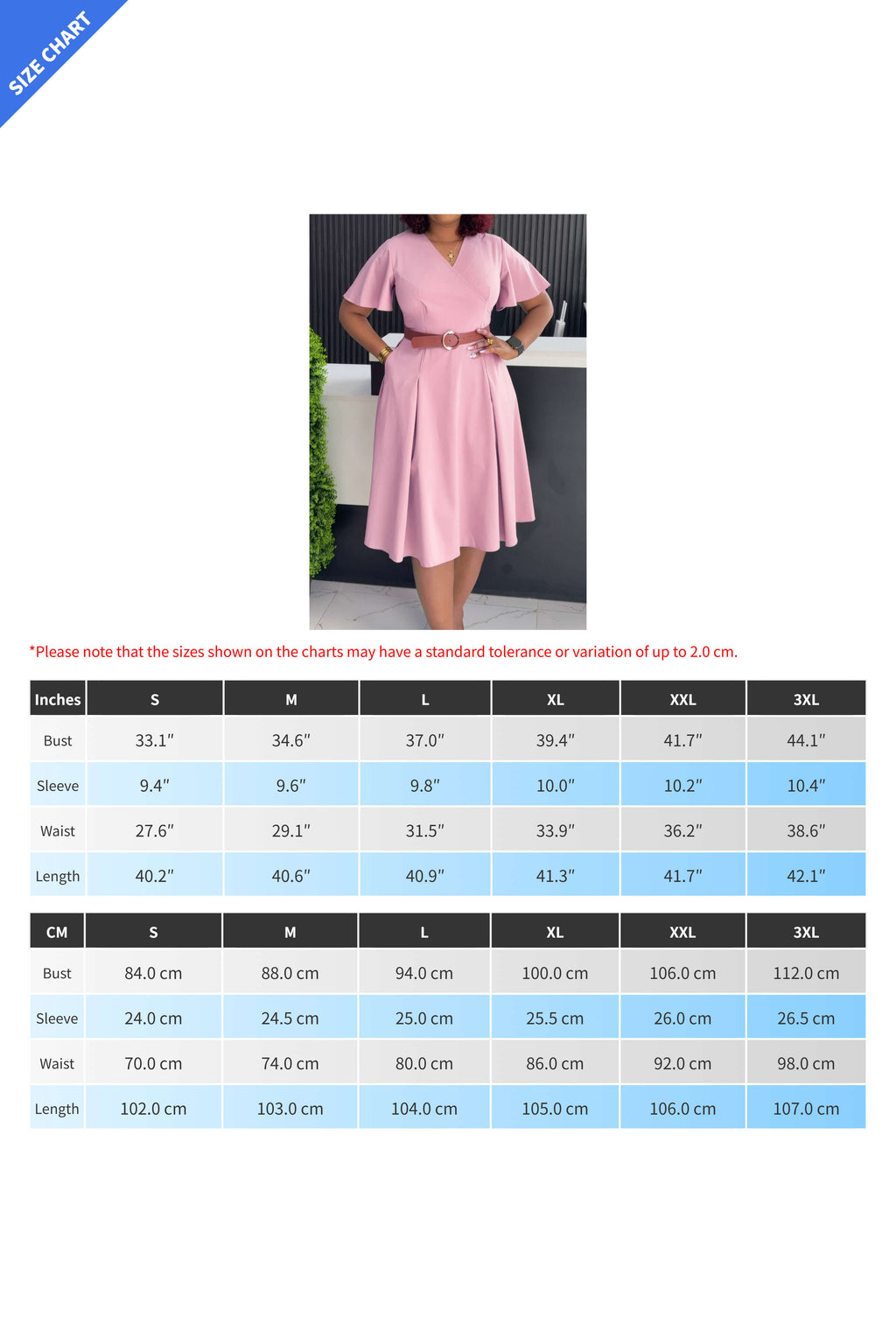 V-Neck Flare Sleeve Casual A-Line Dress Lavish Daily