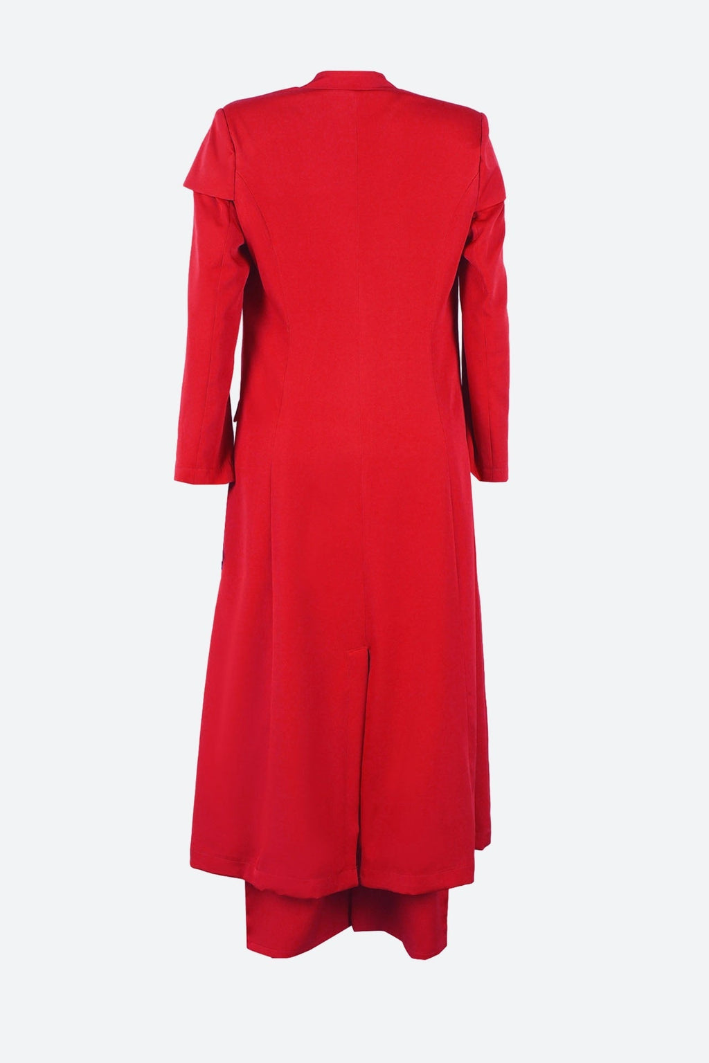 Solid Color Notch Lapel Long Suit Two-Piece Set Lavish Daily