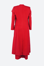 Solid Color Notch Lapel Long Suit Two-Piece Set Lavish Daily