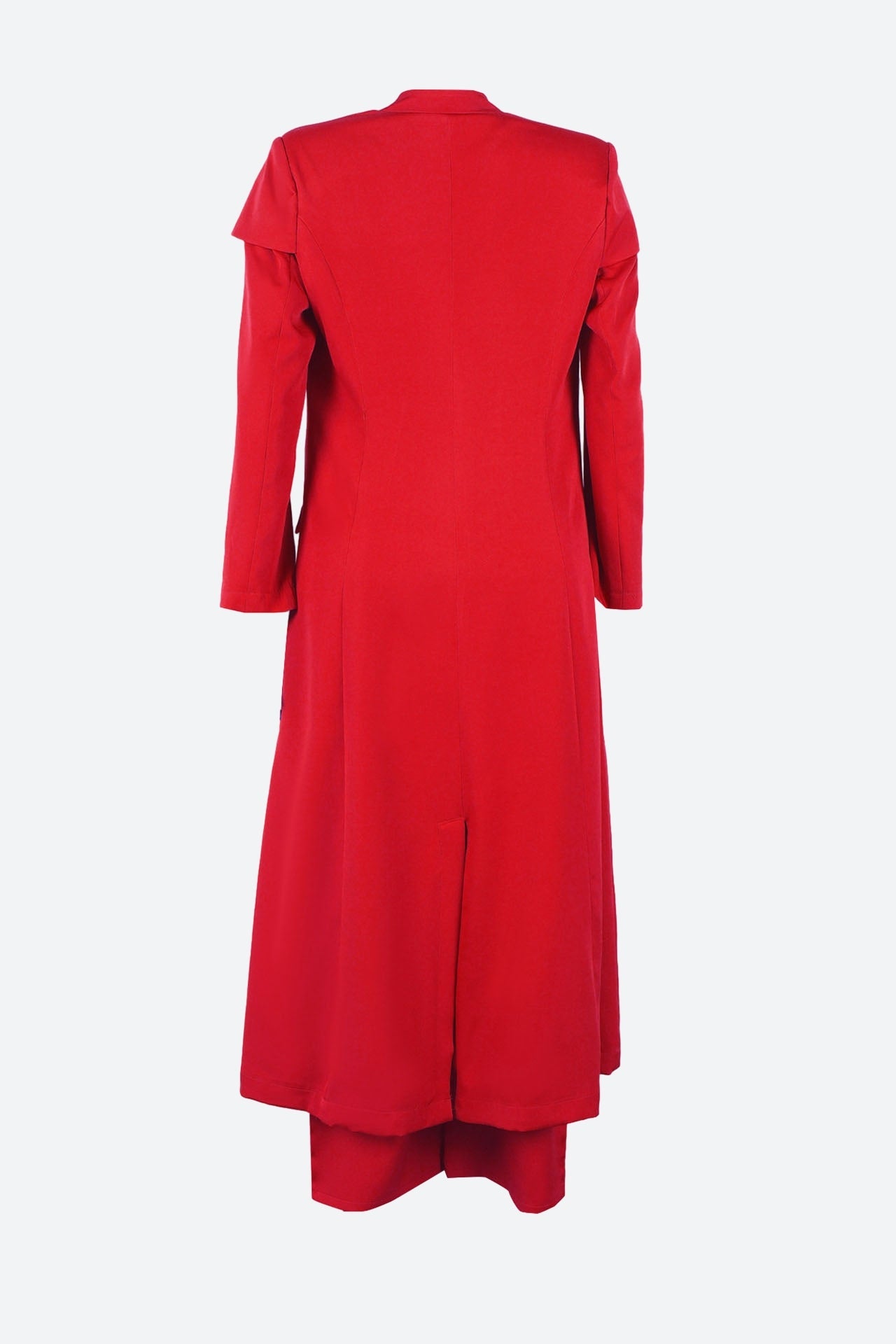 Solid Color Notch Lapel Long Suit Two-Piece Set Lavish Daily