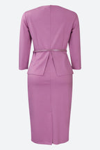3/4 Sleeve Bodycon Work Dress Lavish Daily