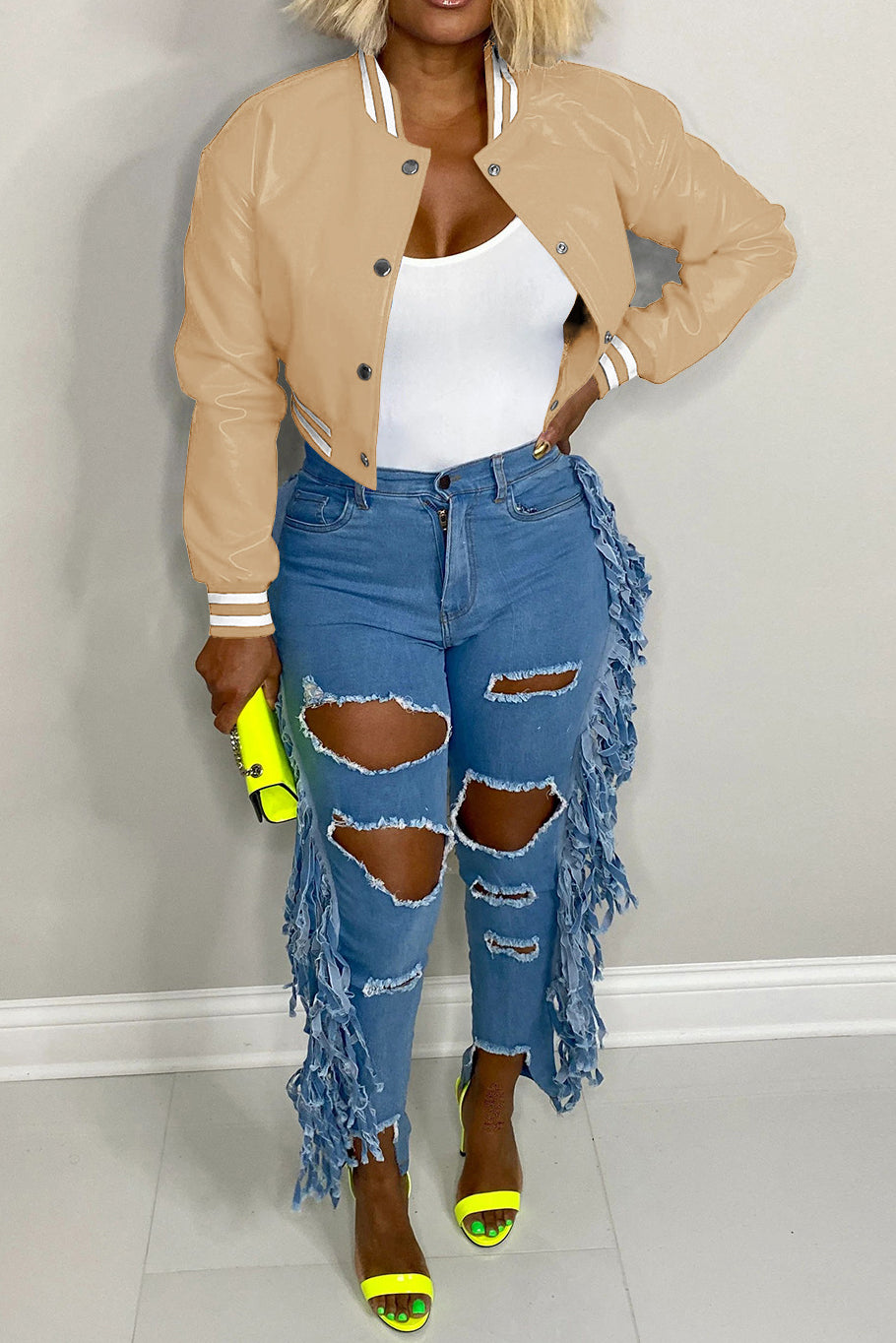 Varsity Faux Jacket Lavish Daily