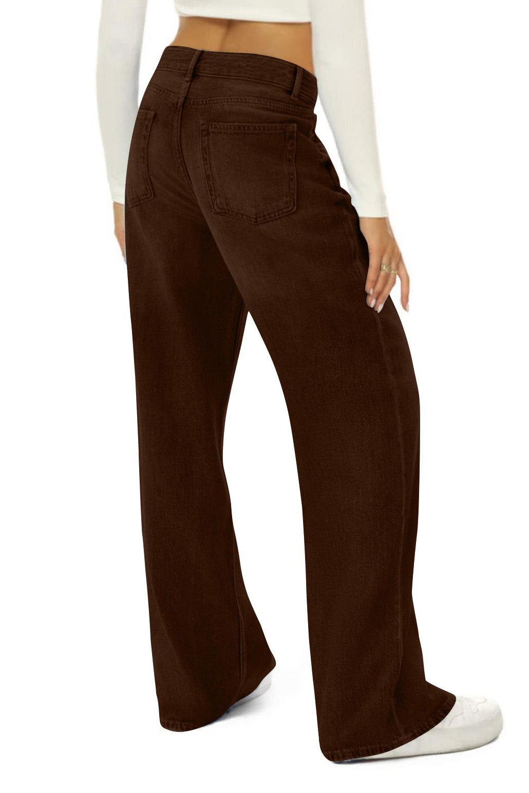 Vintage High Waist Wide Leg Floor Length Jeans Lavish Daily