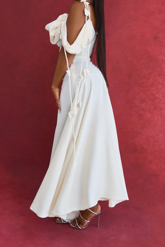 Off Shoulder Bodycon Midi Cami Dress Lavish Daily