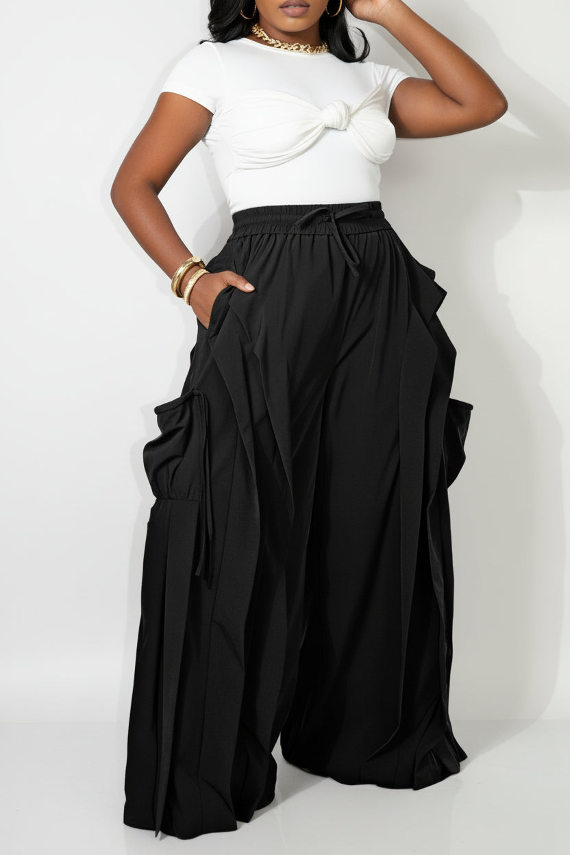 Ruffle Cargo Pants Lavish Daily