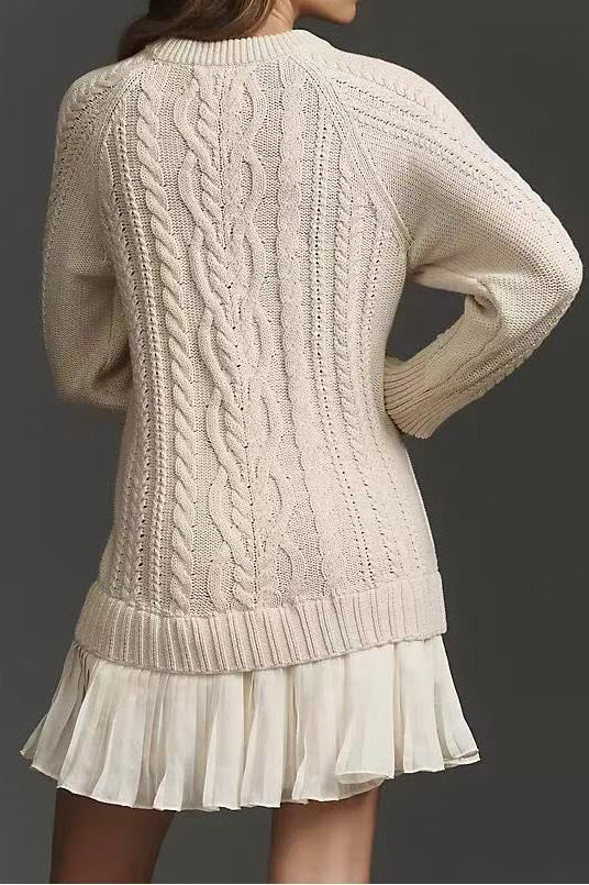 Casual Twist Sweater Mini Dress Lavish Daily