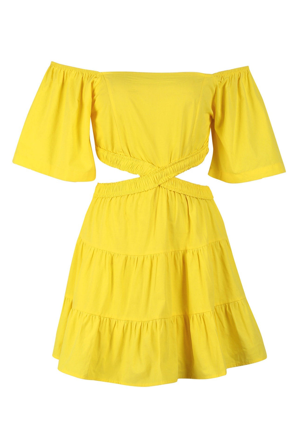 Off-the-Shoulder Cut Out Mini Dress Lavish Daily