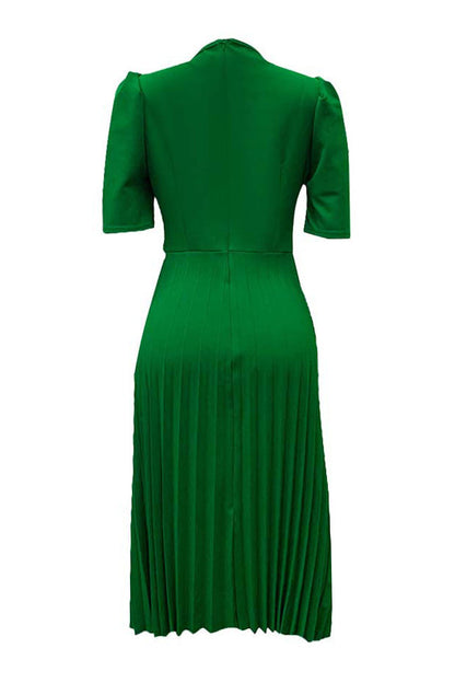 High Waist Pleated Dress Lavish Daily