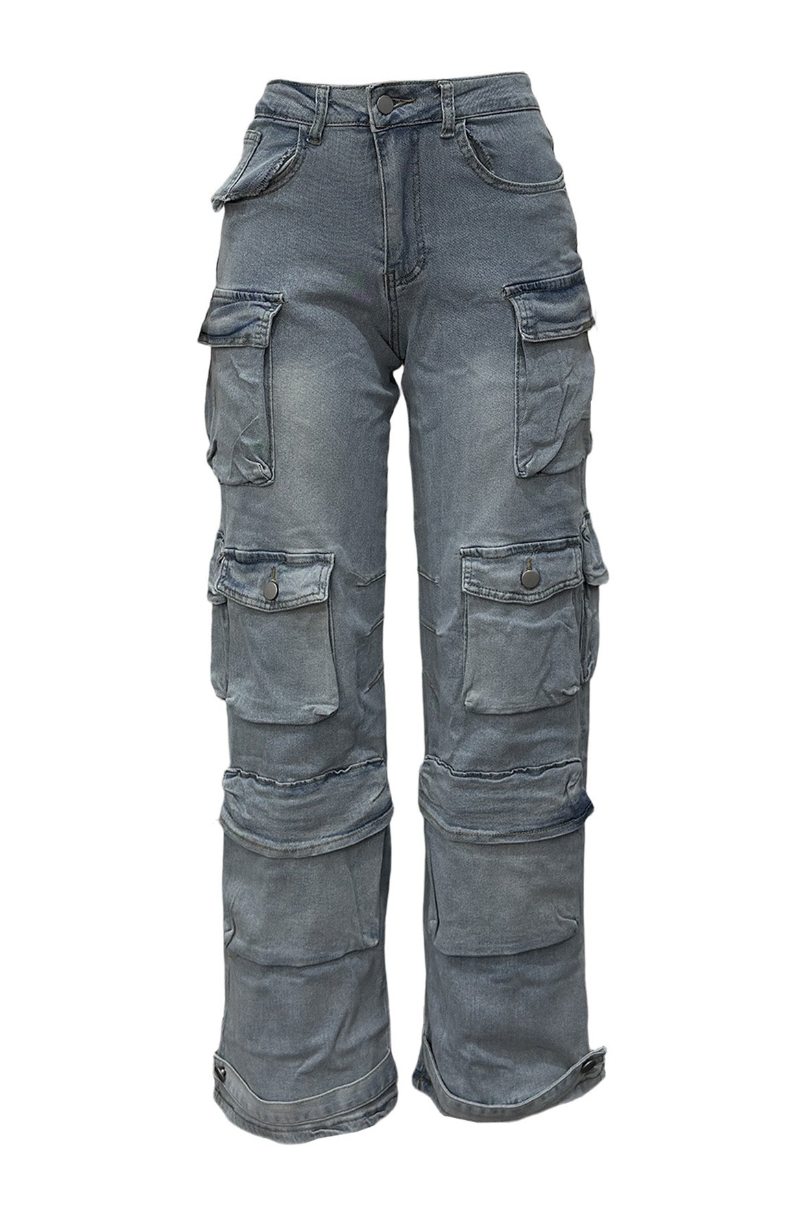 Multi-Pocket Utility Cargo Jeans Lavish Daily