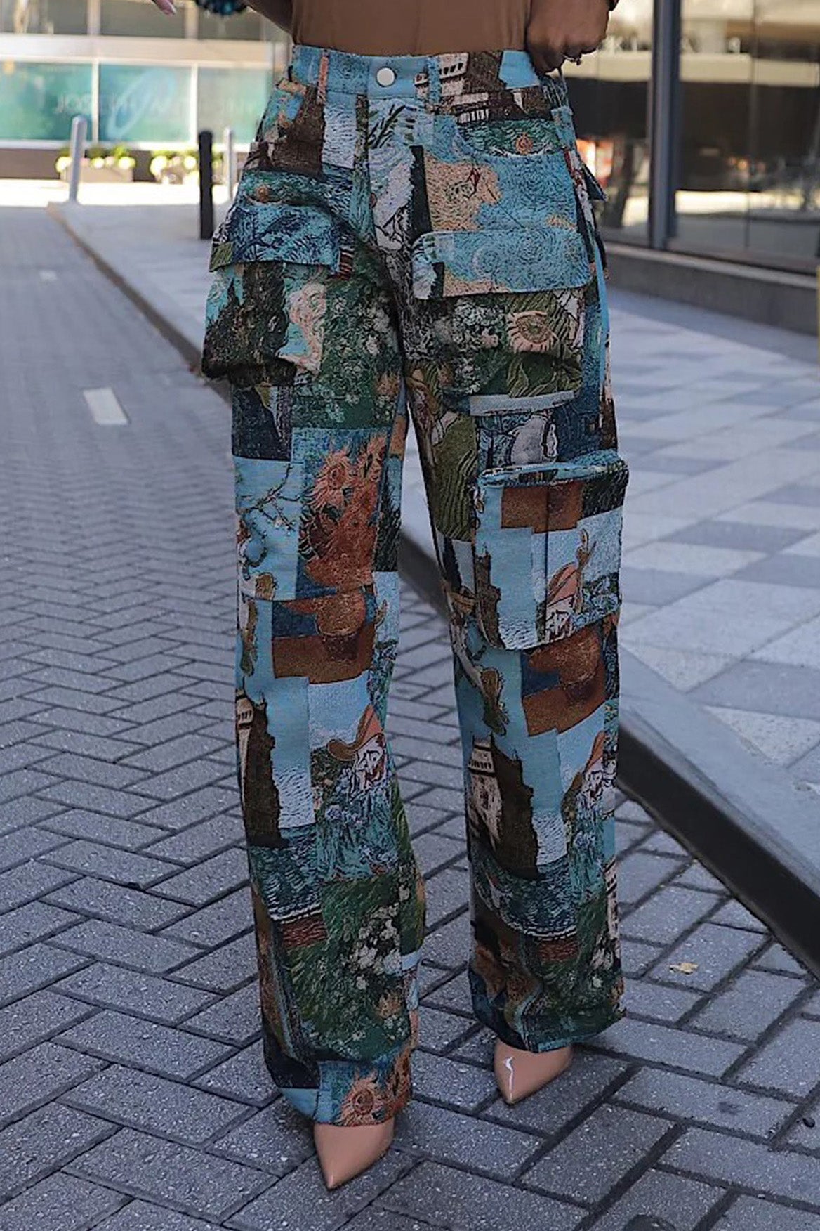 Vintage Casual Jacquard Cargo Pants Lavish Daily