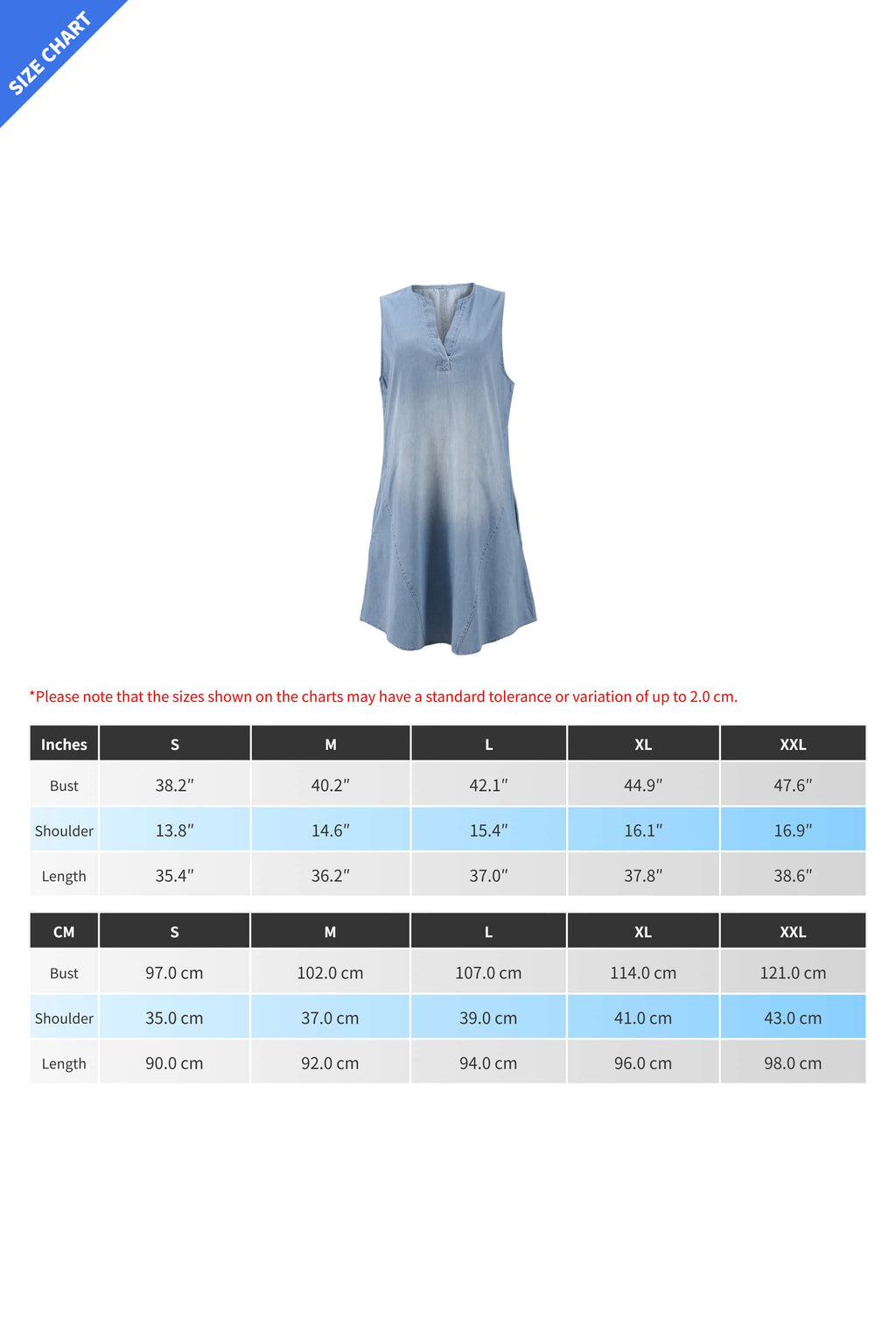 V Neck Sleeveless Denim Dress Lavish Daily