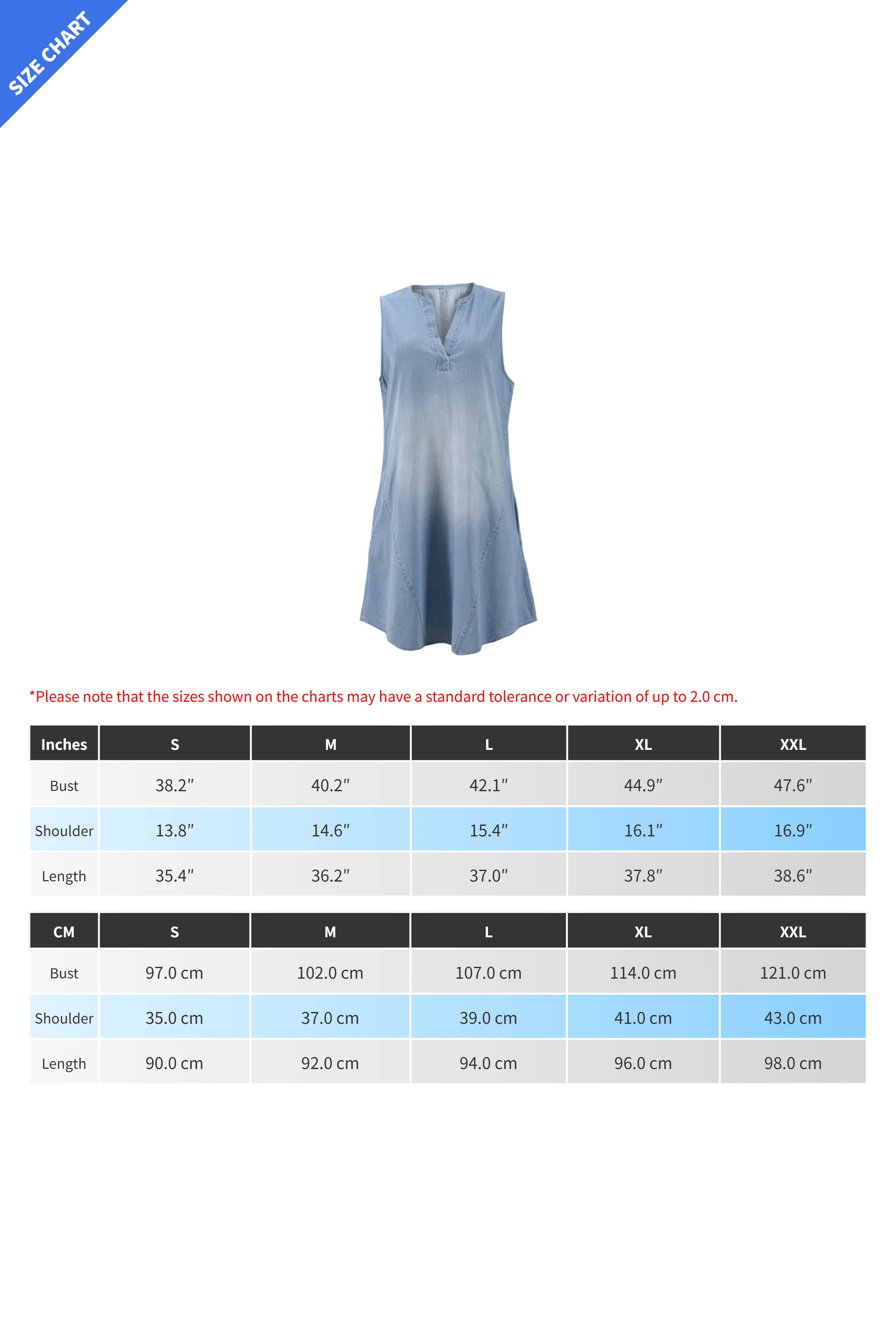 V Neck Sleeveless Denim Dress Lavish Daily