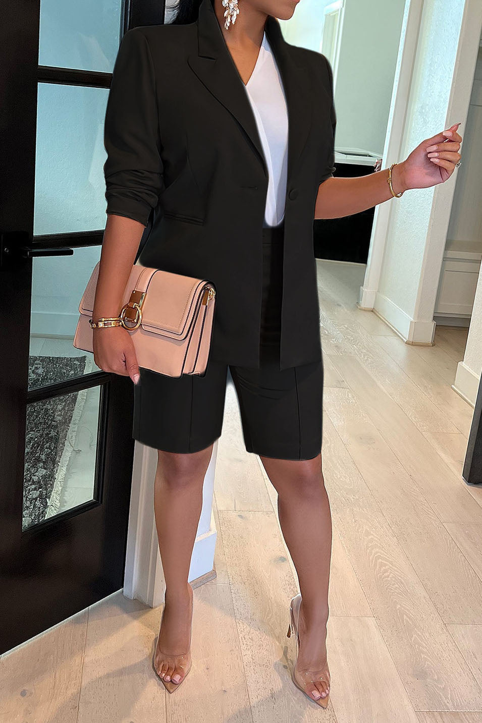 Casual Blazer and Shorts Set Lavish Daily