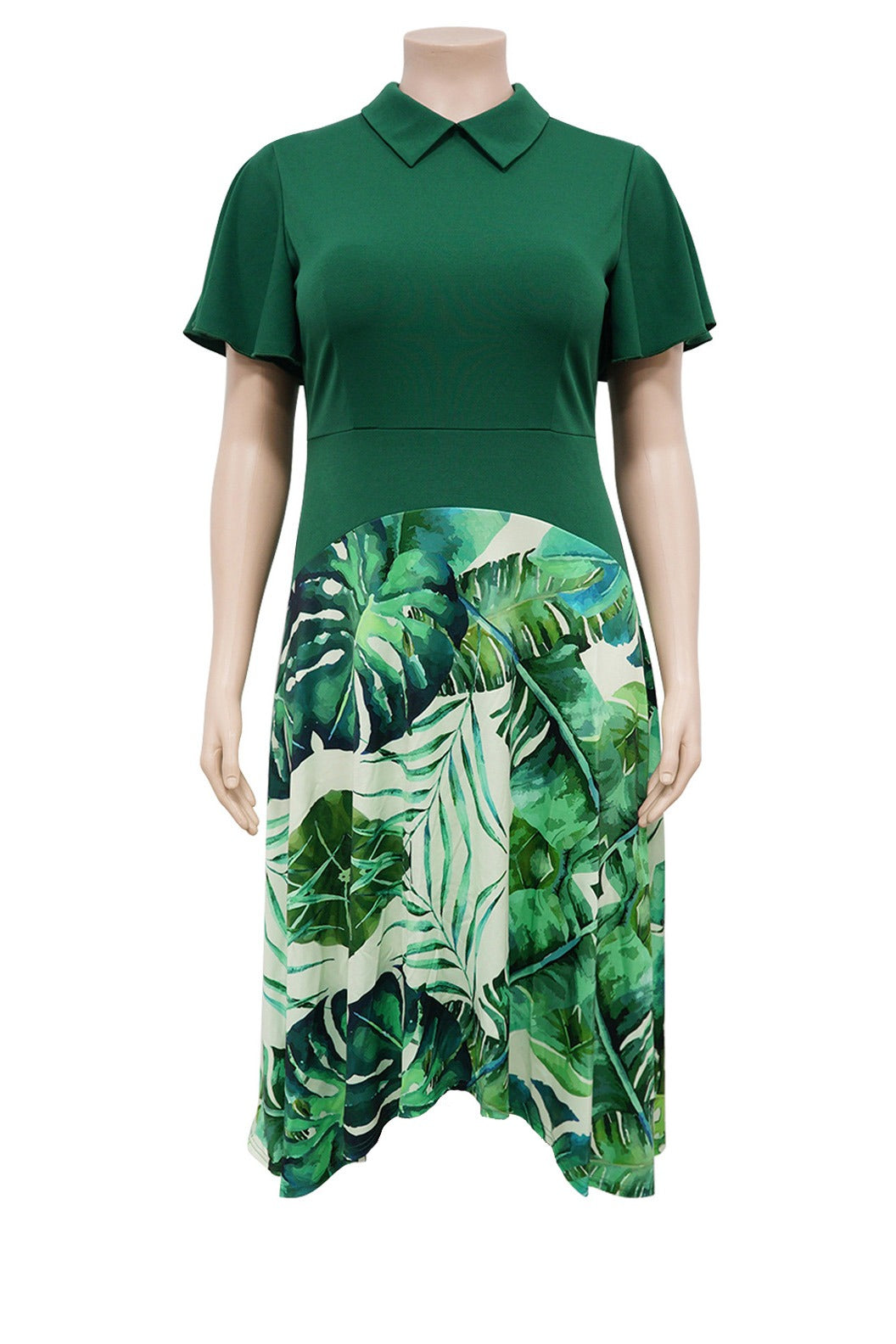 Plus Size Floral Fit & Flare Dress LavishDaily
