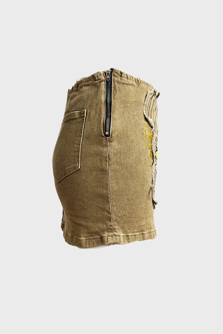 Denim Mini Skirt Lavish Daily