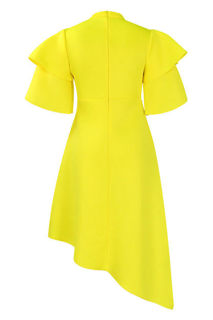 Double-Layer Ruffled Sleeve Dress Lavish Daily