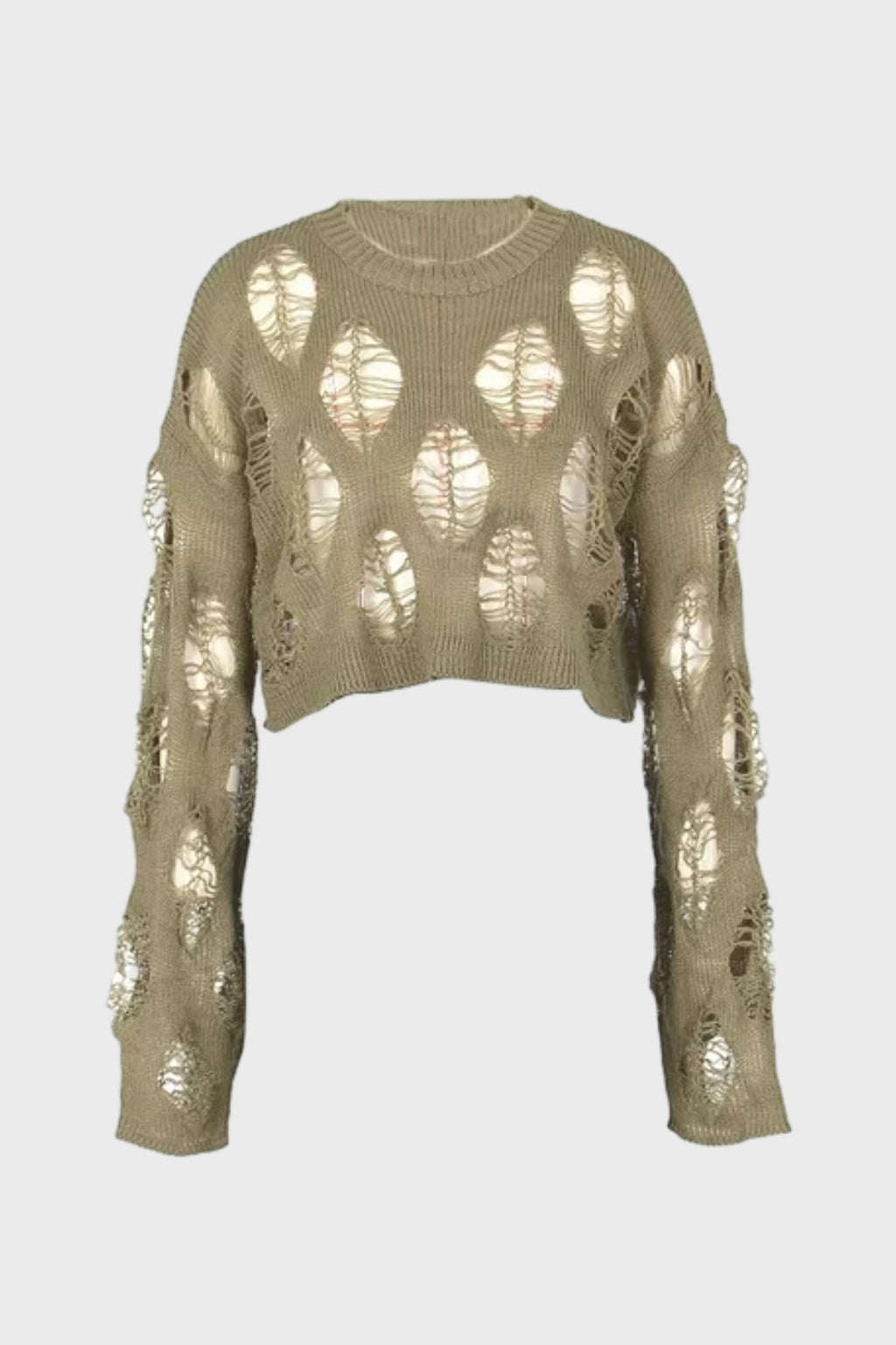 Crochet Sweater Long Sleeve Hollow Out Knit Top Lavish Daily