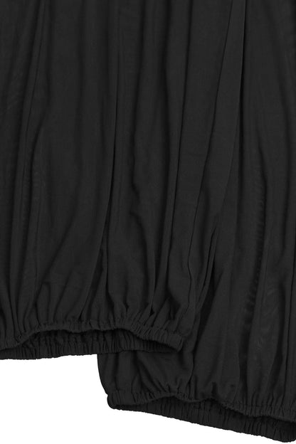 Sheer Lace-Up Wide Leg Jumpsuit Lavish Daily