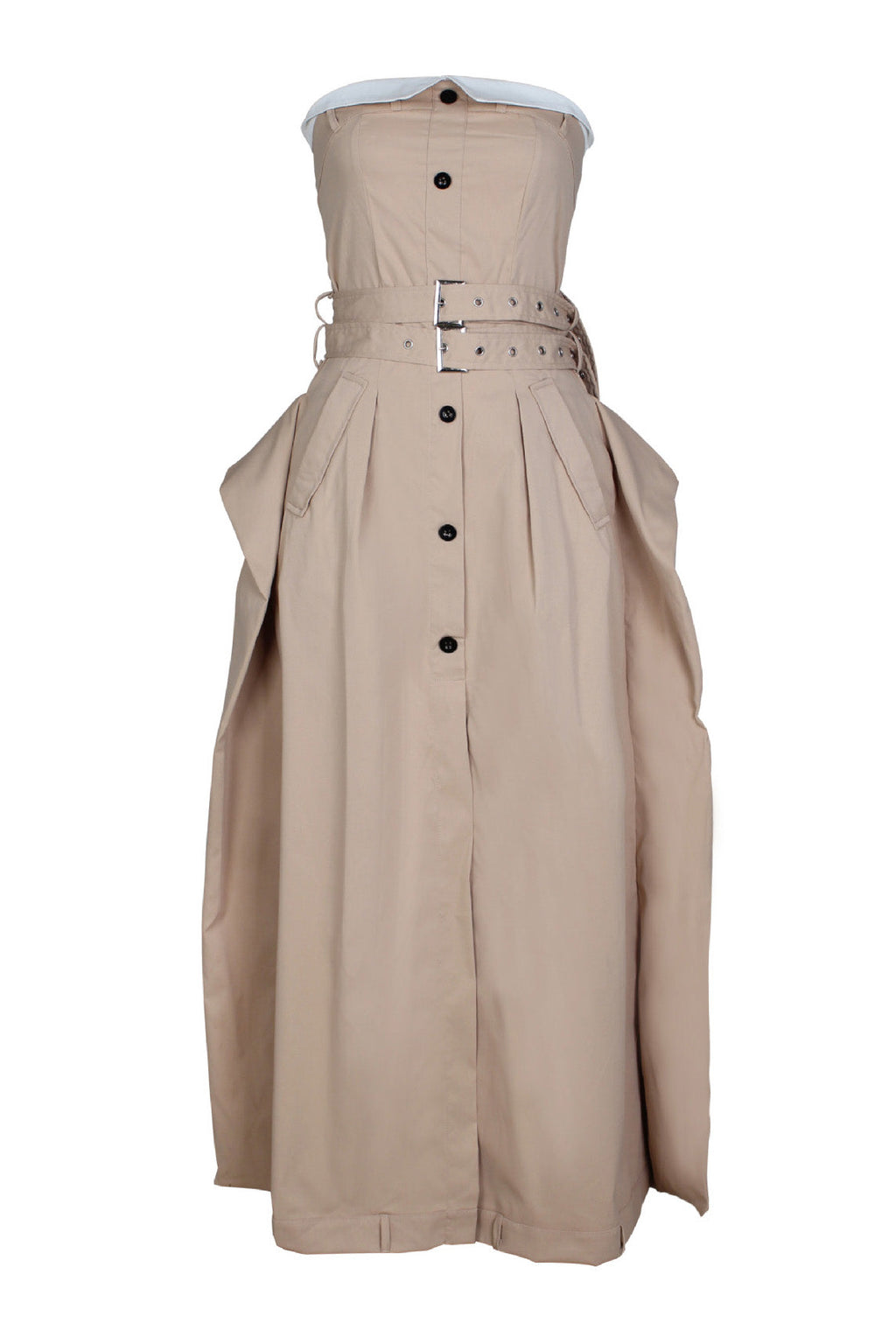 Strapless Buckle Maxi Dress Lavish Daily