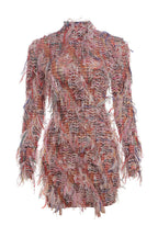 Multi-Color Fringe Mesh Mini Party Dress Lavish Daily
