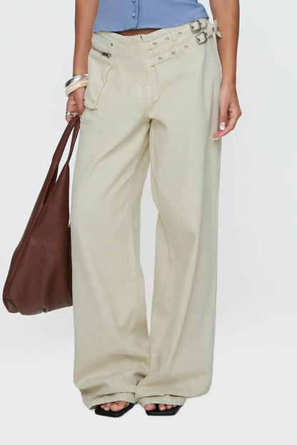 Low-Rise Wide-Leg Cargo Jeans Lavish Daily