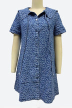 Casual Leopard Print Slimming Denim Dress LavishDaily