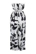 Strapless Printed Wide-Leg Jumpsuit Lavish Daily