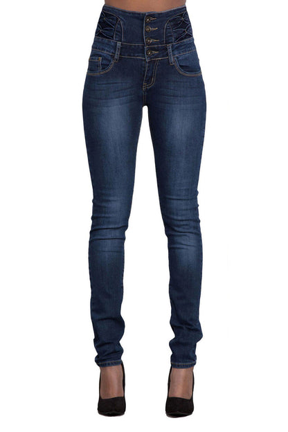 Butt Lift Push Up Mid Waist Skinny Jeans Lavish Daily