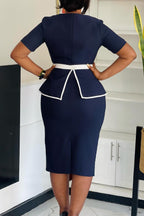 Stretch Bodycon Short-Sleeve Dress Lavish Daily