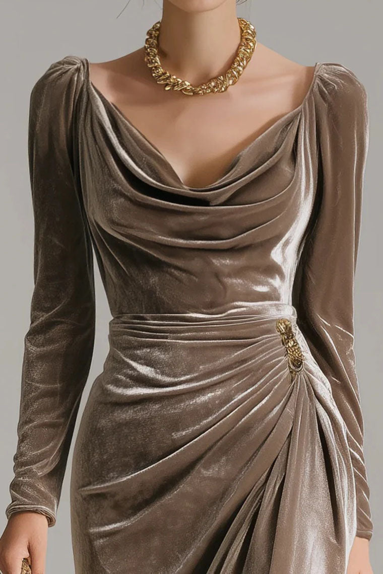 V Neck Midi Sheath Dress Lavish Daily