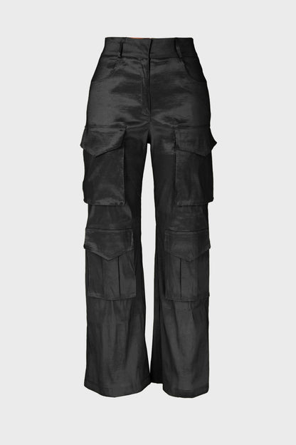 Solid Large Pocket Cargo Pants Lavish Daily