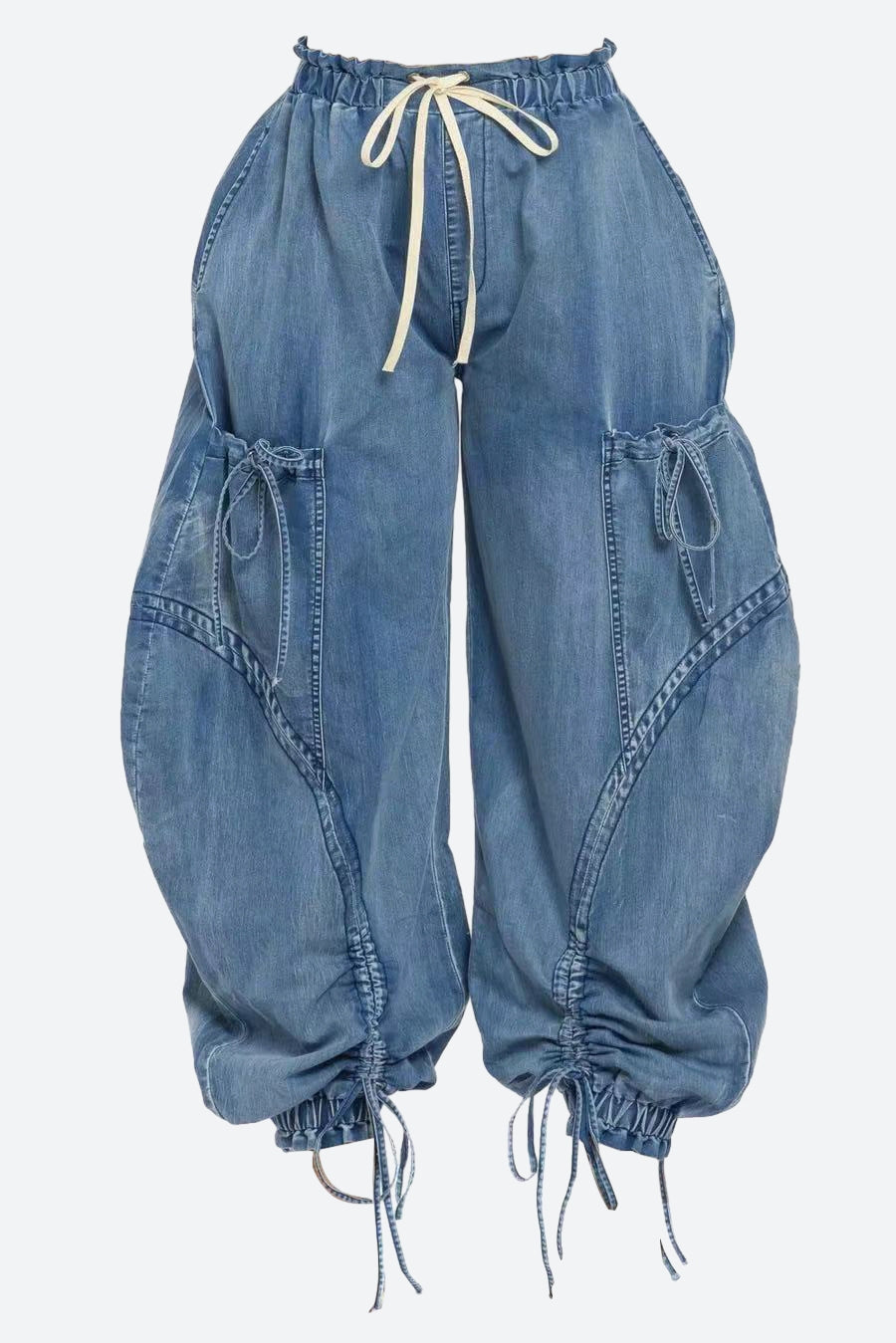 Denim Pocket Cargo Jeans Lavish Daily