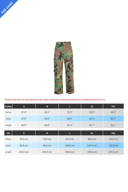 High-Rise Classic Camo Multi-Pocket Cargos Lavish Daily