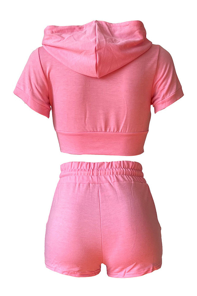 Crop Top Hoodie Short Set Lavish Daily