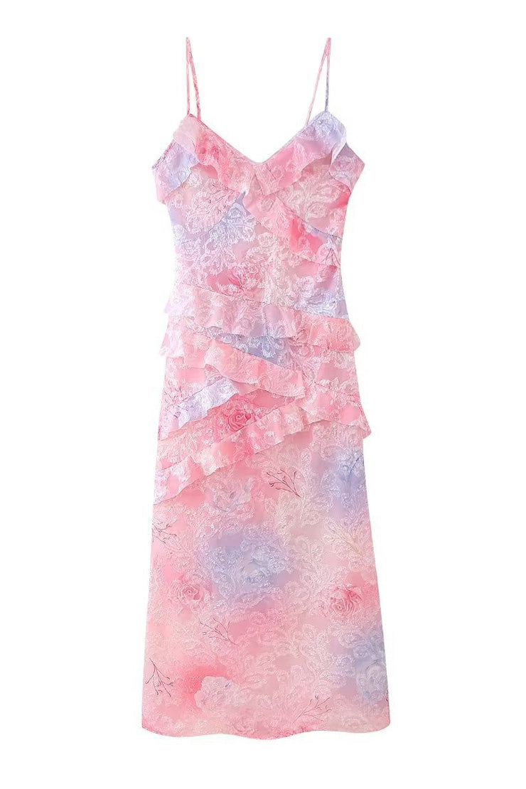 Floral Chiffon Maxi Dress Lavish Daily