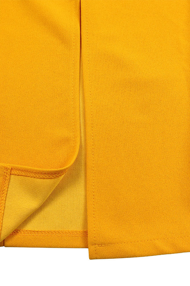 Solid Color Button Lapel Tight Dress Lavish Daily