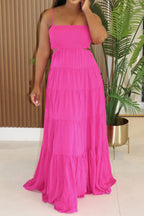Smocked Cut Out Maxi Dress Lavish Daily
