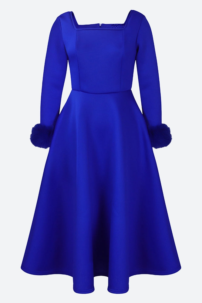 Long Sleeve Square Neck Maxi Dresses Lavish Daily