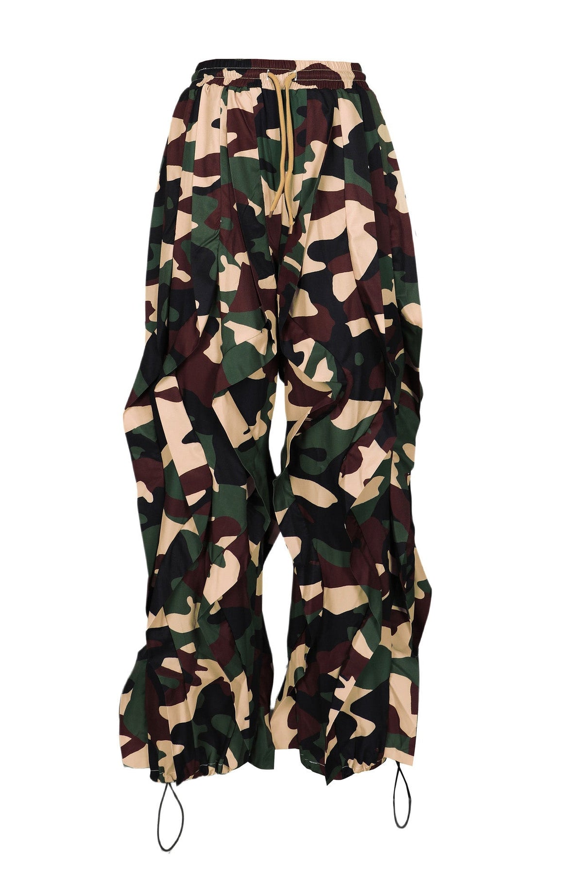 Statement Layered Ruffle Drawstring Harem Pants Lavish Daily