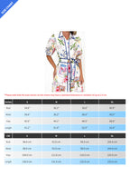 Short Sleeve Cotton Linen Flower Print Dress Lavish Daily