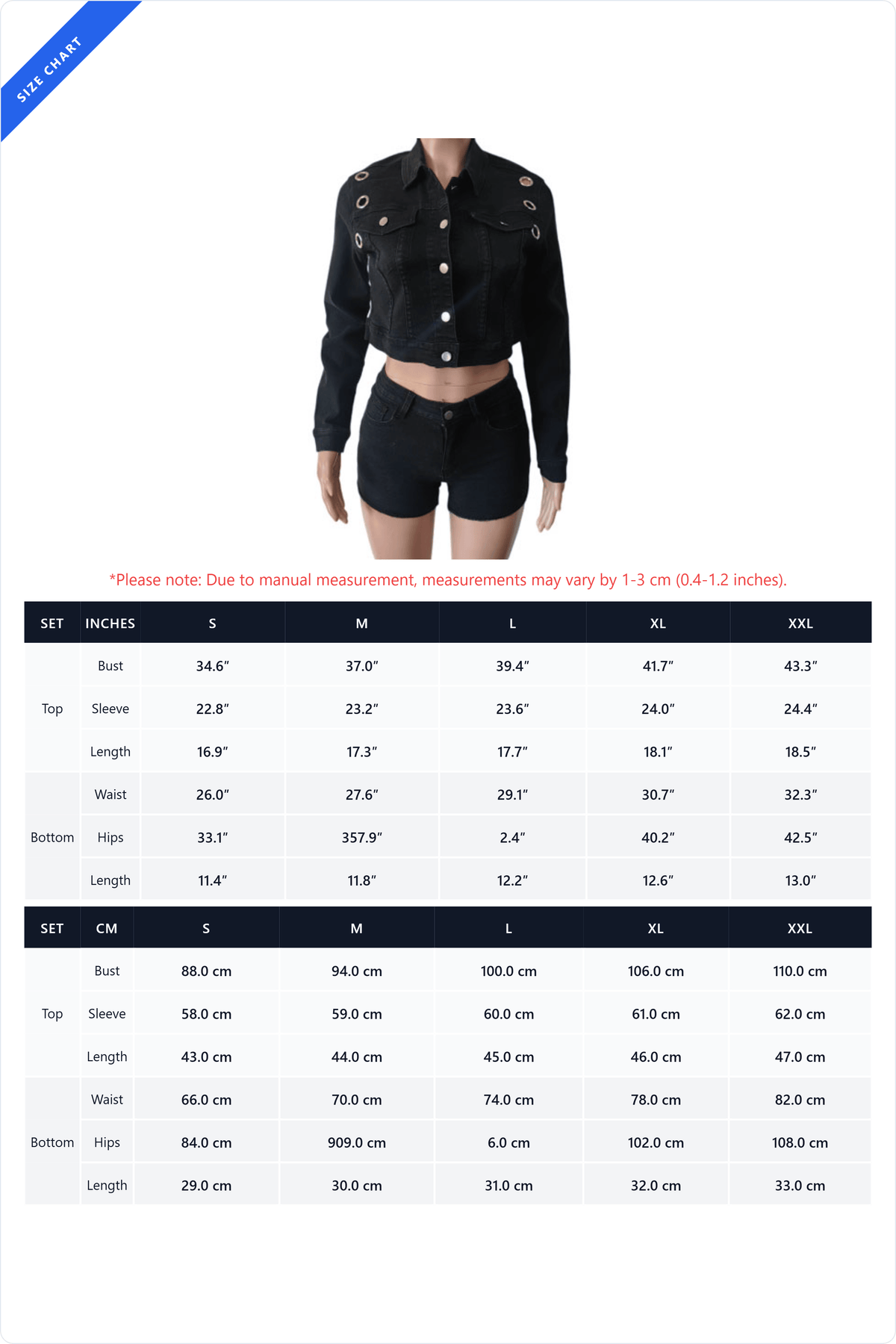 Eyelet Cropped Denim Jacket & Shorts Set Lavish Daily