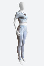 Ribbed Crop Top & High-Waisted Leggings Set Lavish Daily