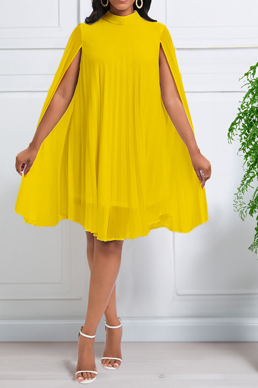 Pleats All Day Batwing Dress Lavish Daily