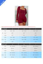 Square Neck Bow Long Sleeve Top & Shorts Set Lavish Daily