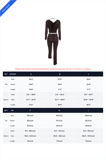 Asymmetric Draped Top & Capri Pants Set Lavish Daily