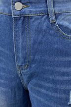 High Waist Light Washed Ripped Jeans Lavish Daily