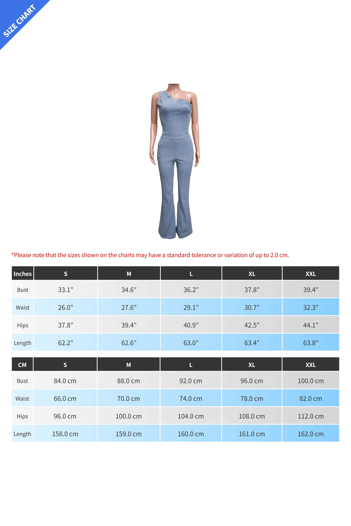 One Shoulder Denim Jumpsuit Lavish Daily