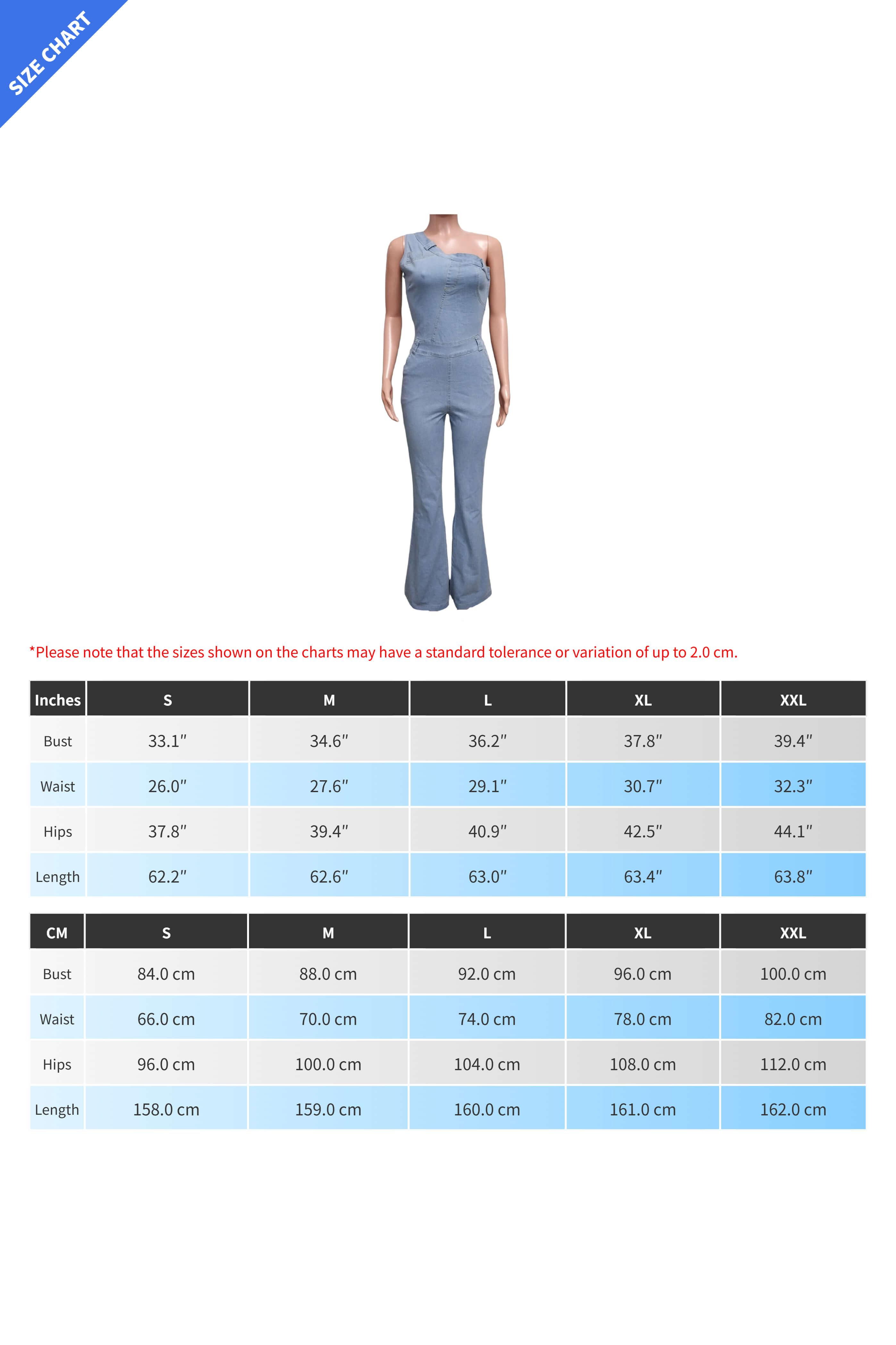 One Shoulder Denim Jumpsuit Lavish Daily